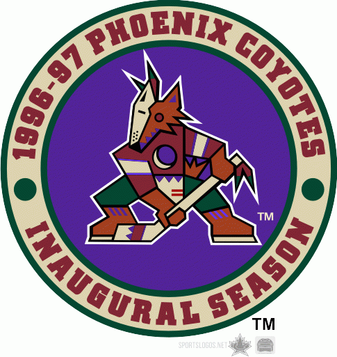 Arizona Coyotes 1996 97 Anniversary Logo 02 iron on paper